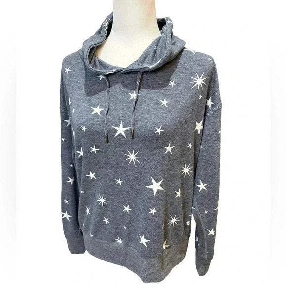 Wildfox Star Hoodie Blue White Size L - Picture 3 of 7